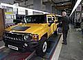 General Motors Vice Chairman Bob Lutz steps into a new HUMMER H3 before driving it off the factory floor at the Avtotor plant in Kaliningrad, Russia.